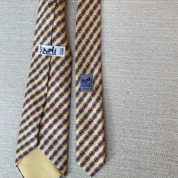 Hermes Belt Buckle Pattern Tie - Picture 1 of 5